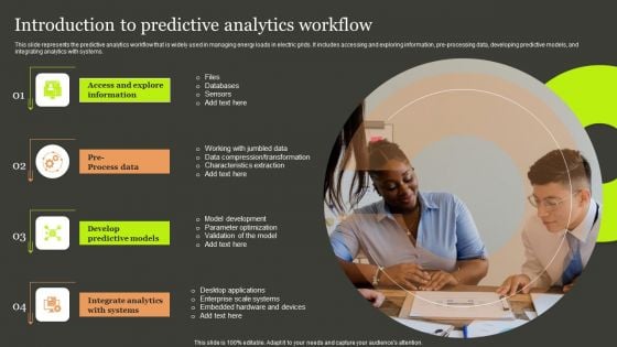 Predictive Analytics Methods Introduction To Predictive Analytics Workflow Slides PDF