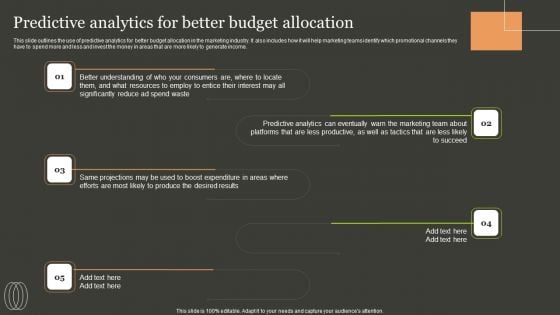 Predictive Analytics Methods Predictive Analytics For Better Budget Allocation Microsoft PDF