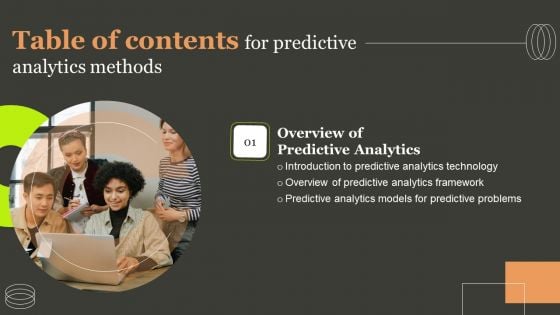 Predictive Analytics Methods Table Of Contents Information PDF