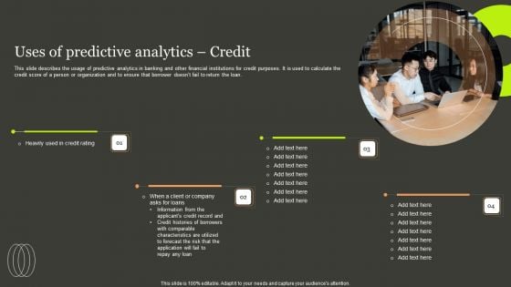 Predictive Analytics Methods Uses Of Predictive Analytics Credit Diagrams PDF