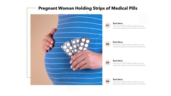 Pregnant Woman Holding Strips Of Medical Pills Ppt PowerPoint Presentation Gallery Show PDF