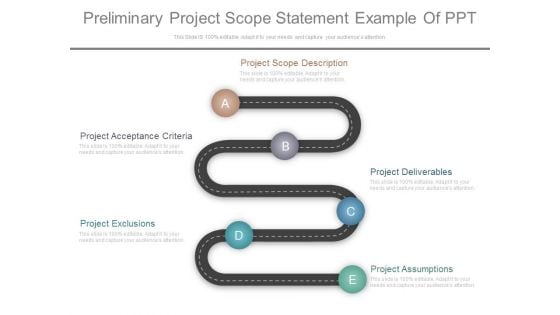 Preliminary Project Scope Statement Example Of Ppt