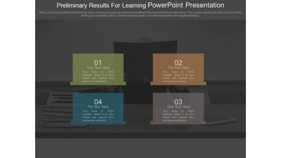 Preliminary Results For Learning Powerpoint Presentation