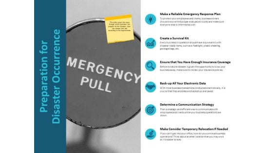 Preparation For Disaster Occurrence Ppt PowerPoint Presentation Outline Microsoft