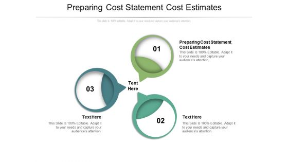 Preparing Cost Statement Cost Estimates Ppt PowerPoint Presentation Summary Background Cpb Pdf