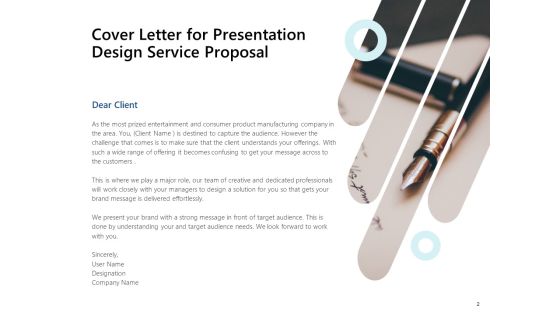Presentation Design Service Proposal Ppt PowerPoint Presentation Complete Deck With Slides Slide02