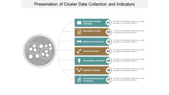 Presentation Of Cluster Data Collection And Indicators Ppt PowerPoint Presentation Model Structure