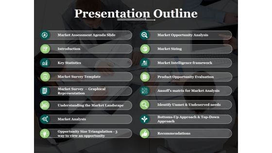 Presentation Outline Ppt PowerPoint Presentation Show Gridlines