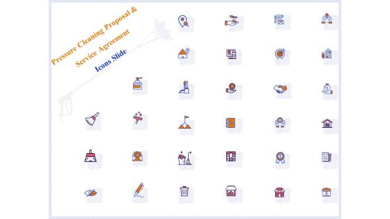 Pressure Cleaning Proposal And Service Agreement Icons Slide Clipart PDF