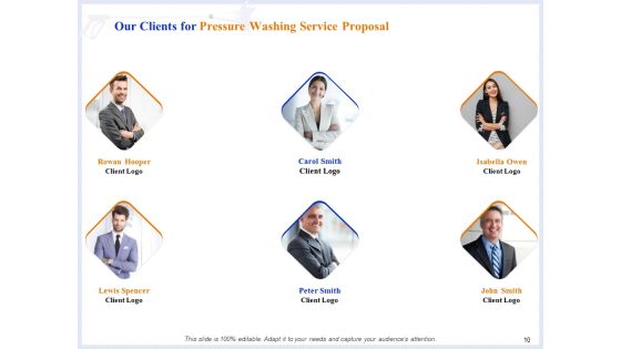 Pressure Cleaning Proposal And Service Agreement Ppt PowerPoint Presentation Complete Deck With Slides Slide10