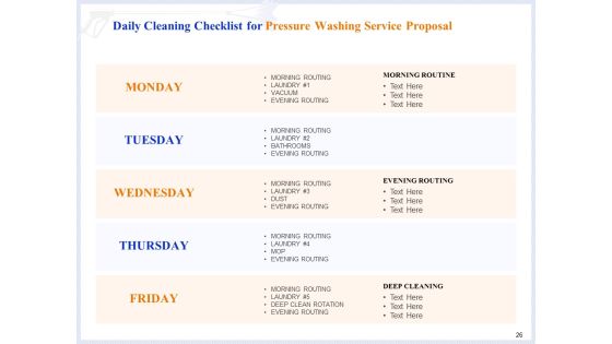 Pressure Cleaning Proposal And Service Agreement Ppt PowerPoint Presentation Complete Deck With Slides Slide26