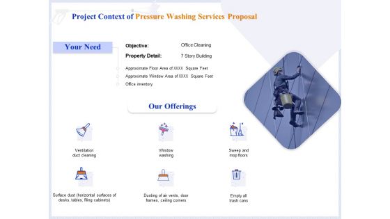 Pressure Cleaning Proposal And Service Agreement Project Context Of Pressure Washing Services Proposal Designs PDF