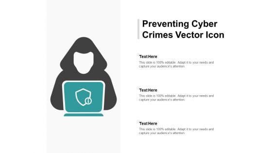 Preventing Cyber Crimes Vector Icon Ppt PowerPoint Presentation Styles Slides