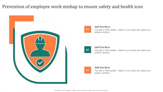 Prevention Of Employee Work Mishap To Ensure Safety And Health Icon Graphics PDF