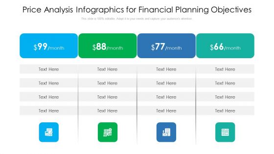 Price Analysis Infographics For Financial Planning Objectives Ppt Show Designs Download PDF