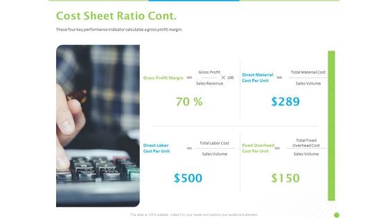 Price Architecture Cost Sheet Ratio Cont Ppt PowerPoint Presentation Portfolio Guidelines PDF