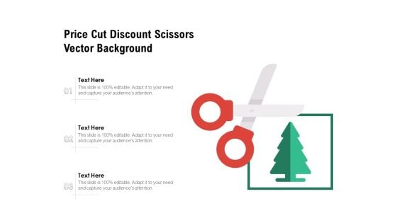 Price Cut Discount Scissors Vector Background Ppt PowerPoint Presentation File Picture PDF