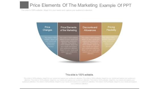 Price Elements Of The Marketing Example Of Ppt