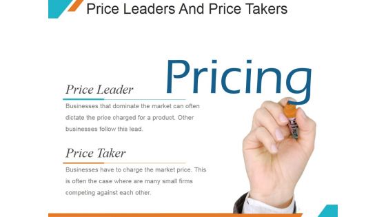 Price Leaders And Price Takers Ppt PowerPoint Presentation Microsoft
