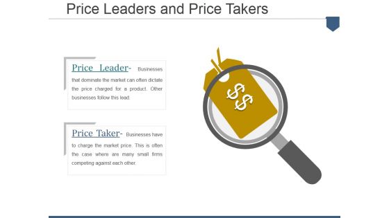 Price Leaders And Price Takers Ppt PowerPoint Presentation Show Graphics Tutorials