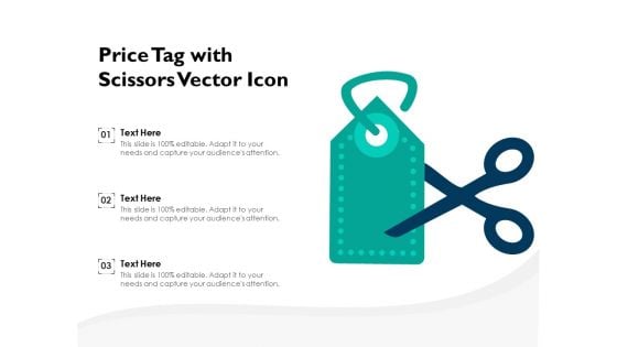 Price Tag With Scissors Vector Icon Ppt PowerPoint Presentation File Model PDF