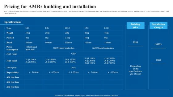 Pricing For Amrs Building And Installation Portrait PDF Pricing For Amrs Building And Installation Portrait PDF