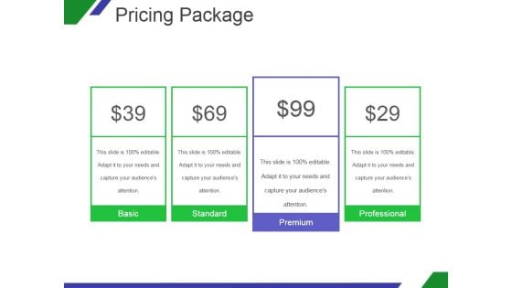 Pricing Package Ppt PowerPoint Presentation Graphics