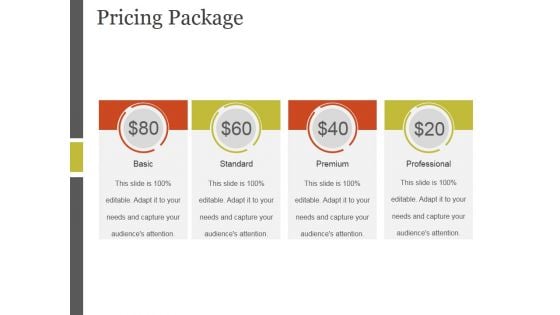 Pricing Package Ppt PowerPoint Presentation Microsoft