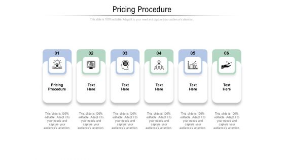 Pricing Procedure Ppt PowerPoint Presentation Inspiration Gallery Cpb Pdf