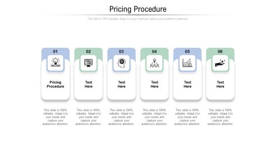 Pricing Procedure Ppt PowerPoint Presentation Inspiration Gallery Cpb Pdf