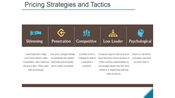 Pricing Strategies And Tactics Ppt PowerPoint Presentation Designs Download