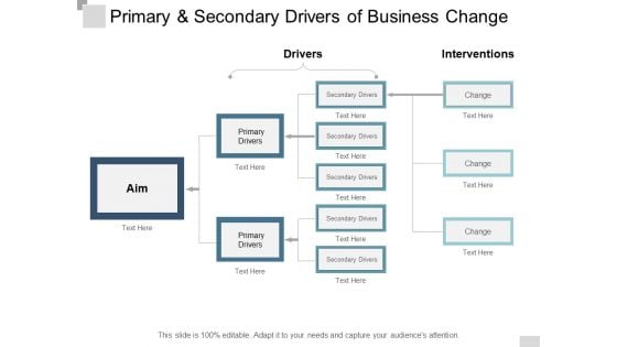 Primary And Secondary Drivers Of Business Change Ppt PowerPoint Presentation Summary Sample