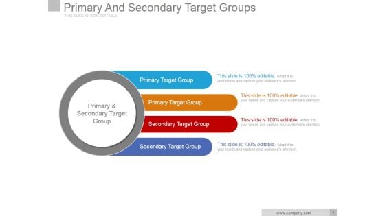 Primary And Secondary Target Groups Ppt PowerPoint Presentation Gallery