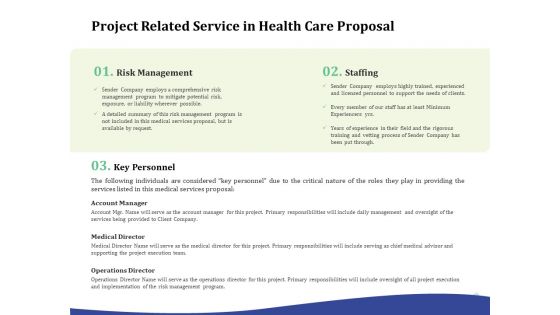 Primary Healthcare Implementation Service Project Related Service In Health Care Proposal Information PDF