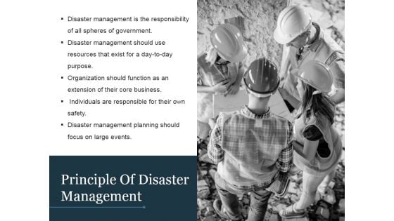 Principle Of Disaster Management Ppt PowerPoint Presentation Microsoft