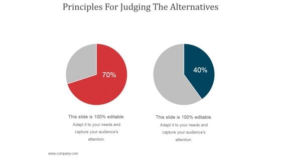Principles For Judging The Alternatives Ppt PowerPoint Presentation Background Image