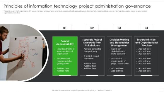 Principles Of Information Technology Project Administration Governance Ppt PowerPoint Presentation Outline Example PDF