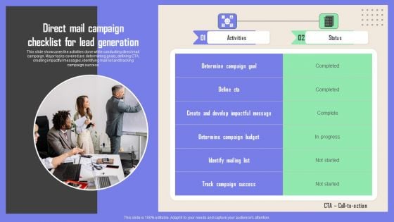 Print Advertising Direct Mail Campaign Checklist For Lead Generation Guidelines PDF Print Advertising Direct Mail Campaign Checklist For Lead Generation Guidelines PDF