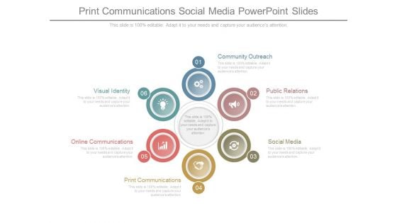 Print Communications Social Media Powerpoint Slides