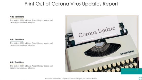 Print Out Of Corona Virus Updates Report Information PDF