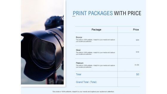 Print Packages With Price Ppt PowerPoint Presentation Icon Design Inspiration