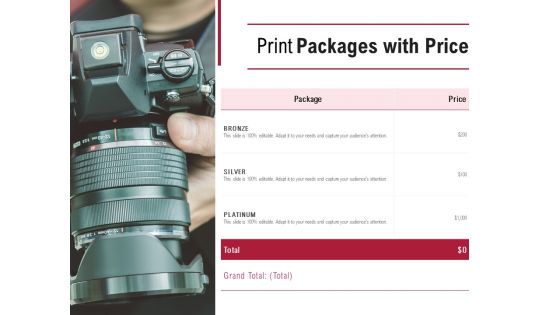 Print Packages With Price Technology Ppt PowerPoint Presentation Visuals