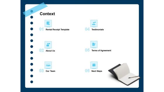 Printable Rent Receipt Template Context Ppt Model Topics PDF