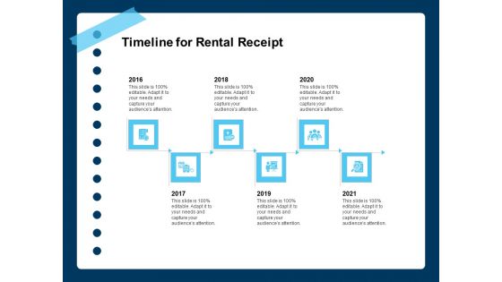 Printable Rent Receipt Template Timeline For Rental Receipt Ppt Layouts Tips PDF