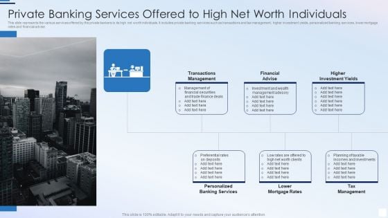 Private Banking Services Offered To High Net Worth Individuals Mockup PDF