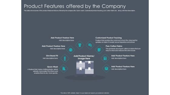 Private Equity Fund Pitch Deck To Raise Series C Funding Product Features Offered By The Company Clipart PDF