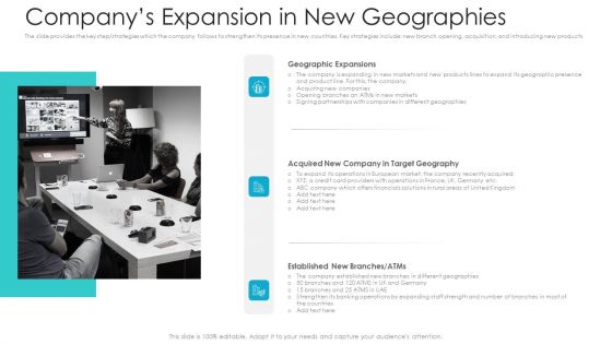 Private Equity Fundraising Pitch Deck Companys Expansion In New Geographies Ppt Visual Aids Example File PDF