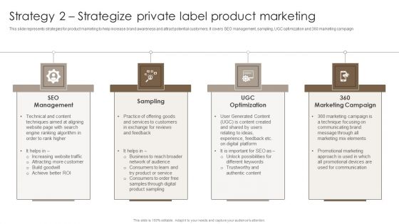 Private Label Branding To Optimize Strategy 2 Strategize Private Label Product Marketing Information PDF