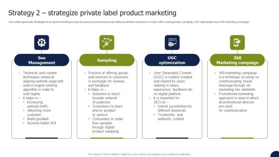 Private Labelling Strategies To Gain Strategy 2 Strategize Private Label Product Marketing Download PDF