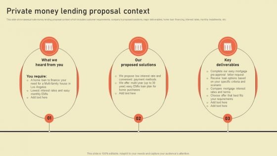 Private Money Lending Proposal Context Housing Finance Solutions Proposal Sample PDF